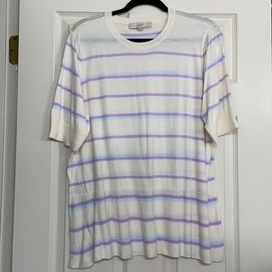 Loft peplum thin short sleeve sweater